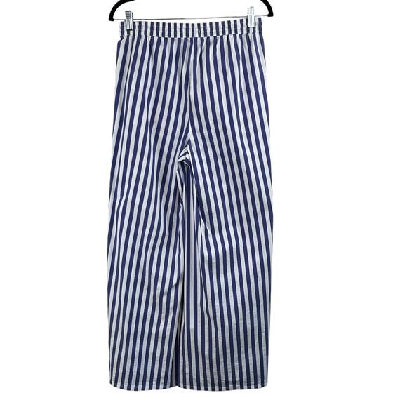 Revolve Onia Chloe Side Slit Wide Leg Striped Beach Pants White Blue Small/Med - Picture 3 of 15